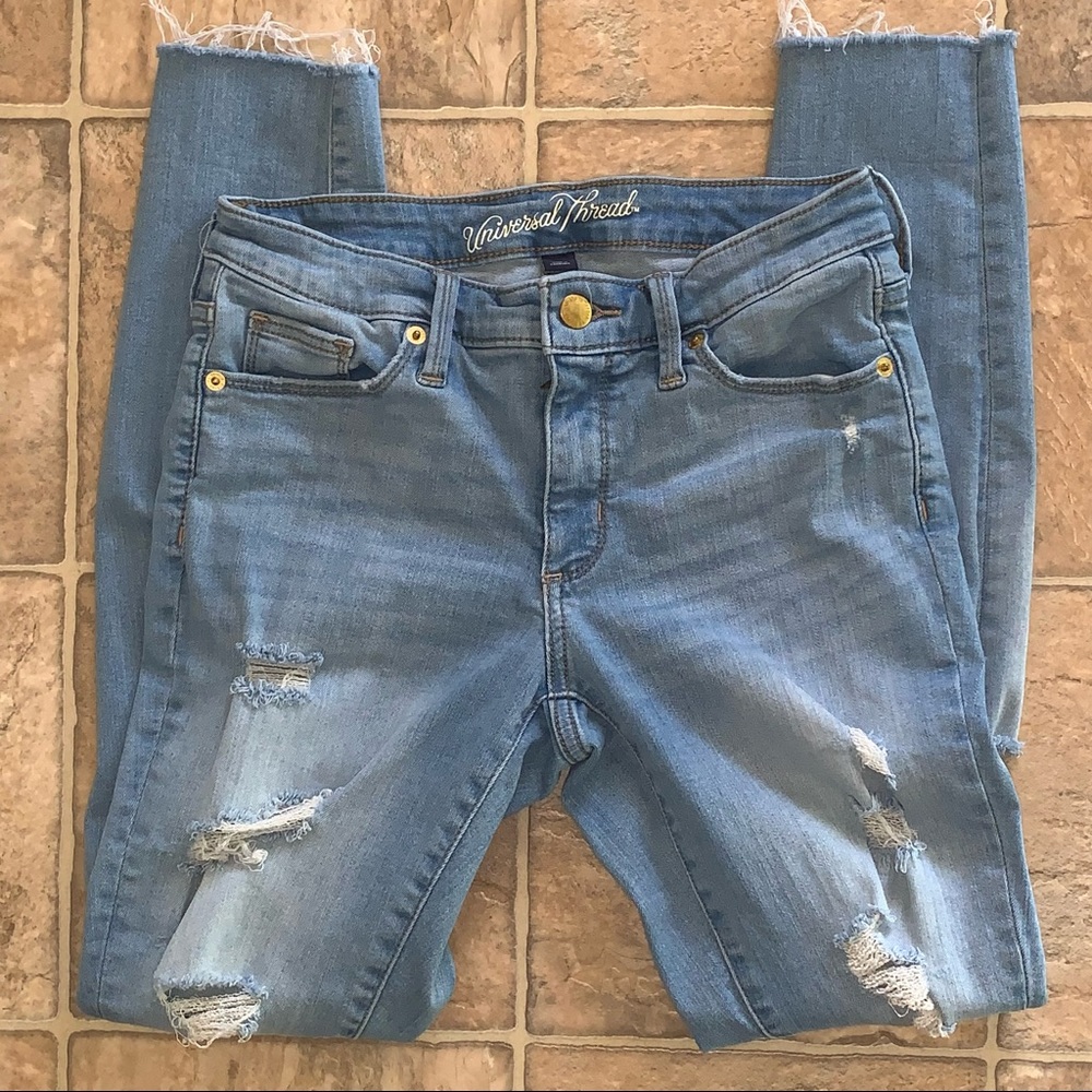 Universal Thread Distressed Skinny Ankle Jeans - Picture 2 of 13